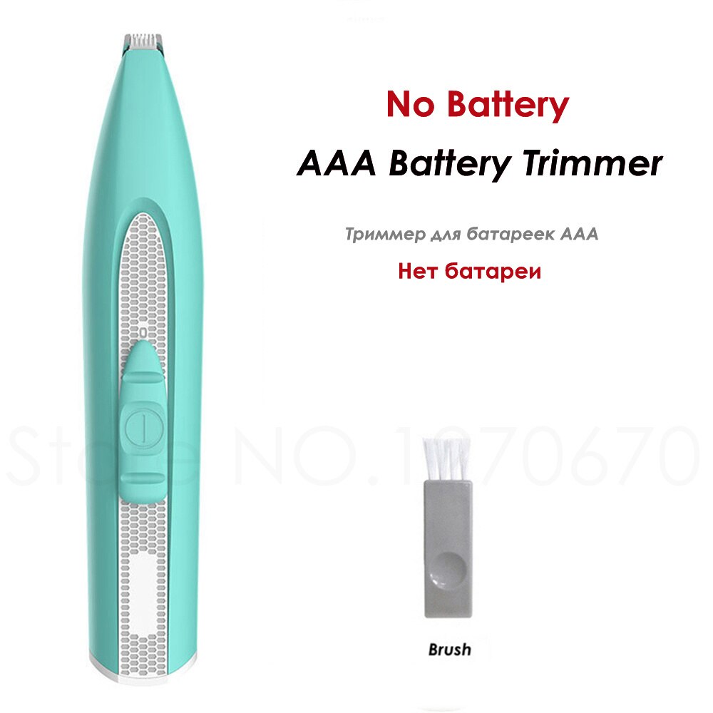 Dog Clippers Cordless Silent Cat Foot Hair Trimmer Small Animal Shaver Electric Pet Clipper Grooming Hair Cutter: With Box / No Battery Green