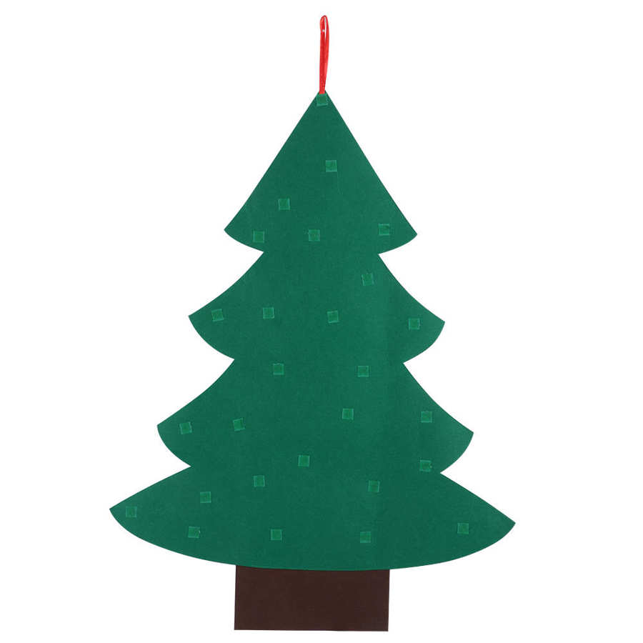 DIY Felt Christmas Tree Set with Ornaments for Xmas Year Decor