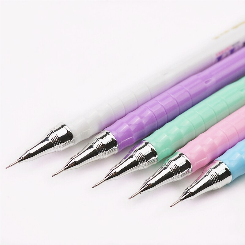 Godteri farge 0.4mm automatisk blyant hb mekanisk blyant påfyll veldig fin linje blyant student maleri skrivemateriell