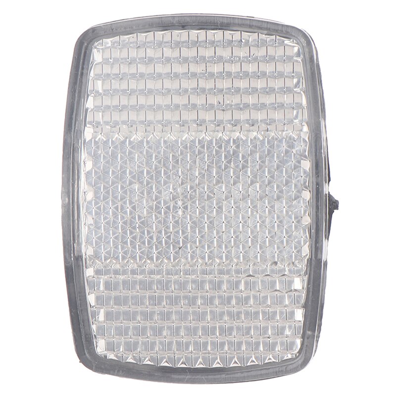 Reflector reflectante para manillar de bicicleta, luz de advertencia delantera y trasera, lente de seguridad: Blanco