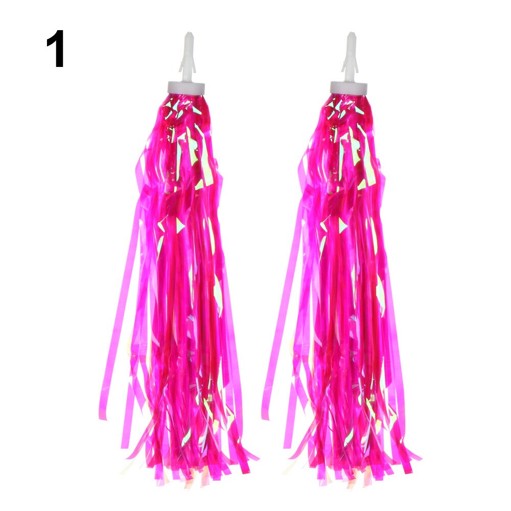 2Pcs 14cm Colorful Bike Cycling Tricycle Handlebar Tassels Kids Streamers Tassel Outdoor Sports Bike Decoration Accessories: 1