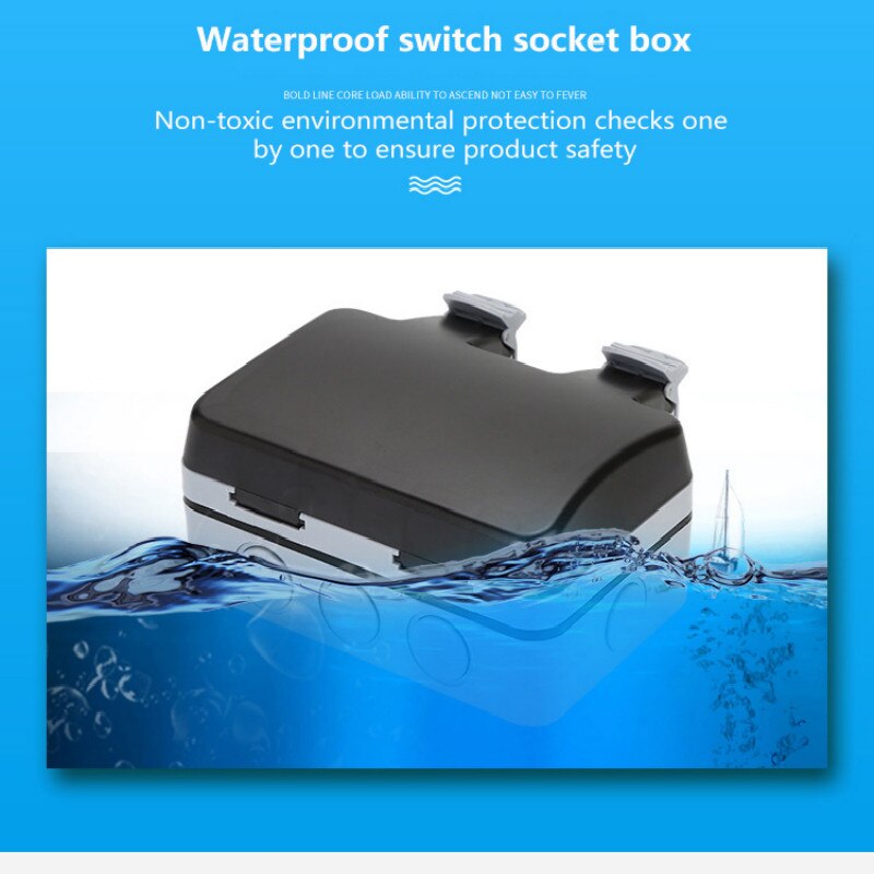 Waterproof Switch Socket Box Weatherproof Outdoor Wall Socket Outlet External Installation Safety Durable Electrical Supplies