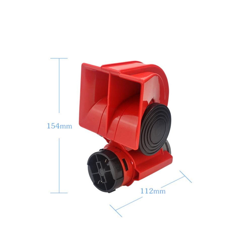 12V 250DB Super fort klaxon Auto double ton Compact Air cornes Kit voiture camion Train bateau double ton haut-parleur rouge pour moto