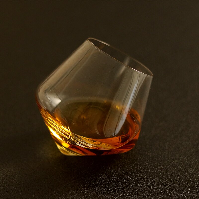 Sæt  of 2 blyfrit glas stammeløst glas til roly-poly whiskyglas til barven