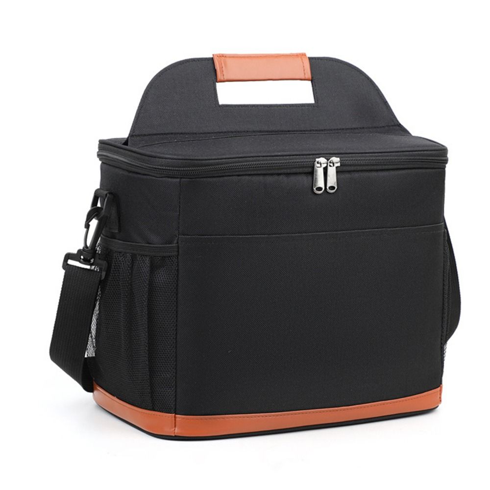 Large Capacity Insulated Cooler Bags Portable Thickened Lunch Food Thermal Box with Handle Removable Strap Insulated Lunch Bag