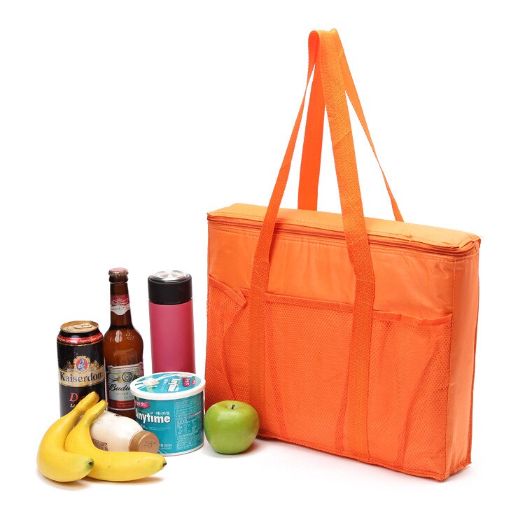 Draagbare Lunch Tas Thermische Geïsoleerde Lunch Box Tote Koeltas Bento Pouch Lunch Container School Voedsel Opslag Zakken EG09: Oranje