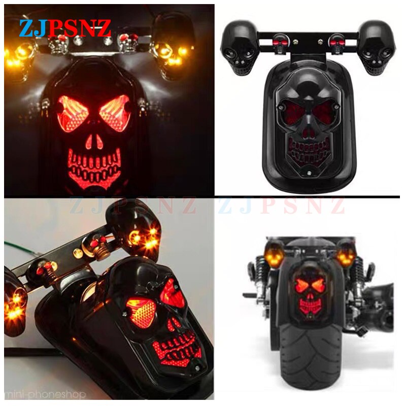 DC12V Motorcycle Scooter Skull Turn Signal Rear Br... – Vicedeal