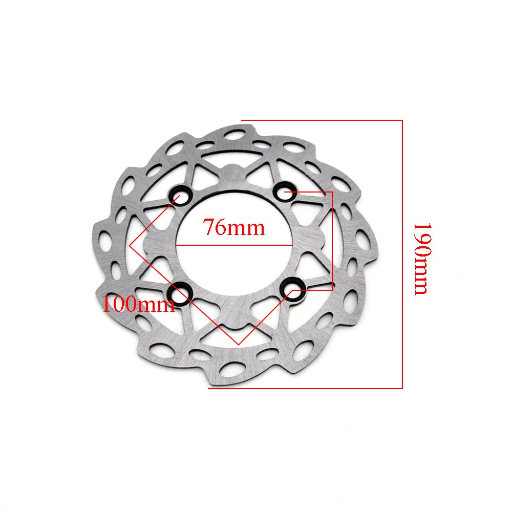 190mm diameter motorsykkel atv foran dics bremserotorer til apollo jordbike 76mm innvendig diameter skivebremserotor i rustfritt stål
