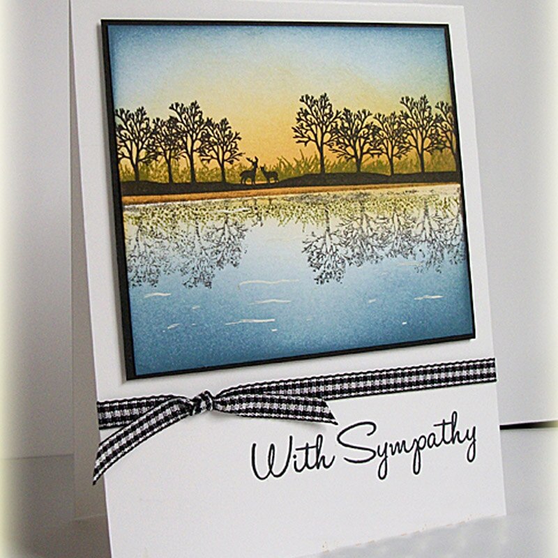 Lake Scenery Swan Elk Birds Tree Valleys Phrase Sentences Clear Transparent Stamps DIY Craft Scrapbooking Making Template