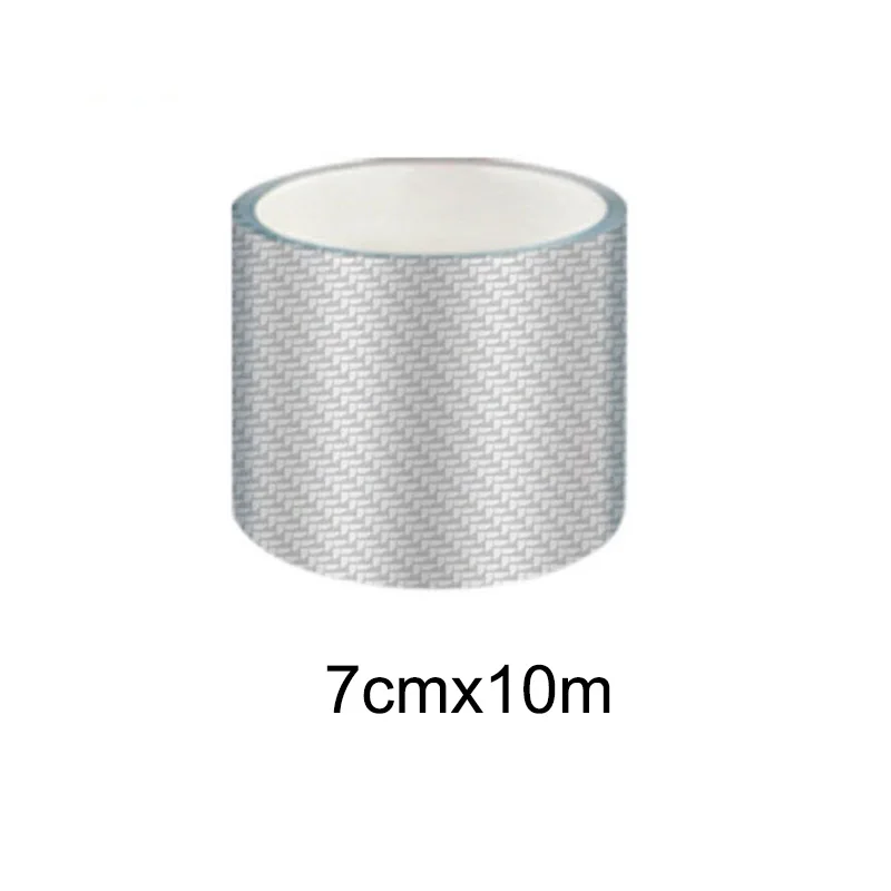 Transparent Carbon Fiber Car Threshold Portector Moulding Strip Trim Bumper Strip Door Sill Film Anti Scratch Guards Car Sticker: Yellow