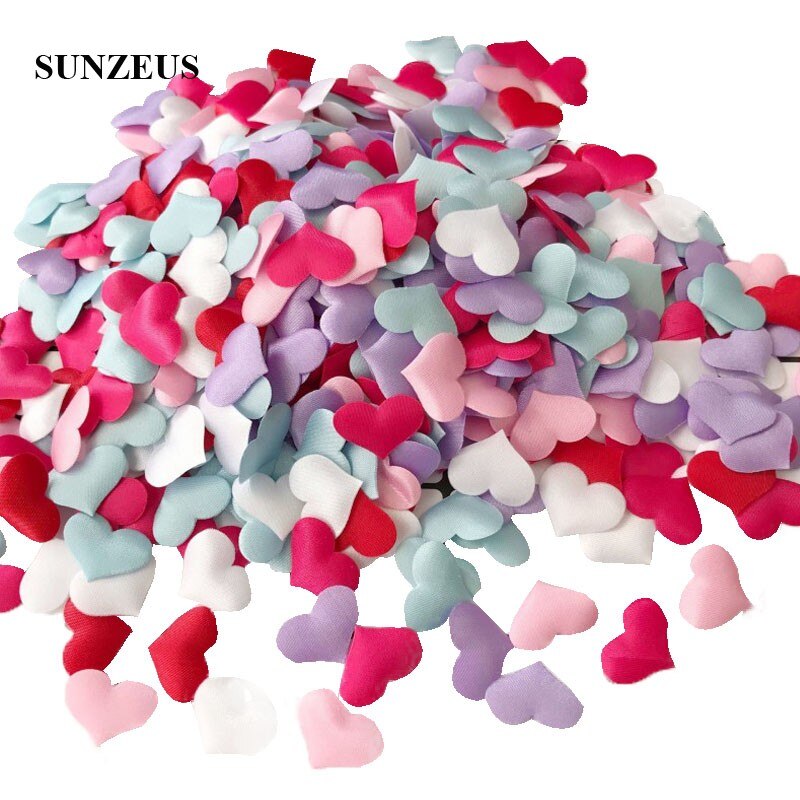 Pétalos de flores de confeti de corazón pequeño, esponja 3D de 2cm, pétalos para bodas, accesorio nupcial, decoraciones para fiestas, 1000 Uds./1 lote SJ012