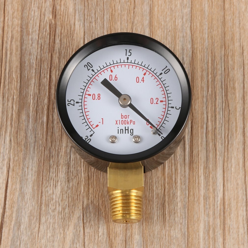 Vacuum Manometer Mini Dial Portable Dual Scale Dial Gauge 1/4" NPT -30HG/0PS Vacuum Pressure Meter 2" Dial Digital Display Gauge