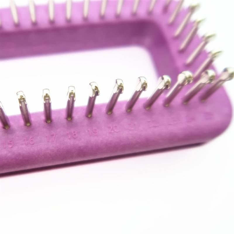 Kit de telar de calcetines de punto con gancho de ganchillo para calcetines bufanda sombrero tejer DIY tejer costura artesanía a mano herramienta (Color aleatorio)