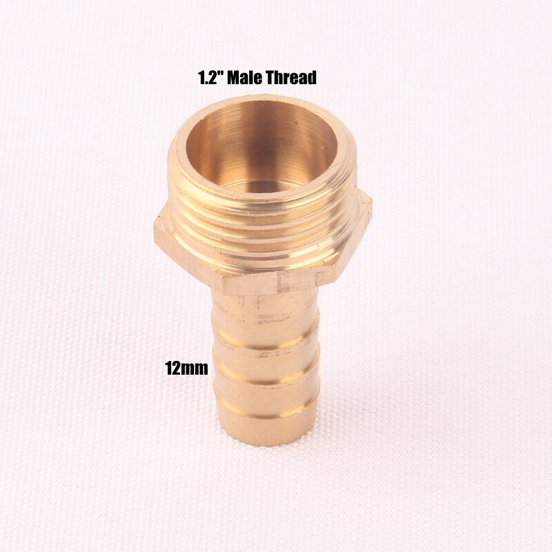 1/2" Female Male Thread Hose Connector 8-19mm Pure Brass Pagoda Water Connectors Irrigation Copper Gas Soft Pipe Hose Adapters: 1l2 Male-12mm
