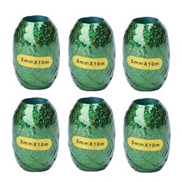 Ballon à feuille multicolore pour fête d'anniversaire mariage, banderole à Ballon multicolore 5mm x 10m 6 pièces: greenA