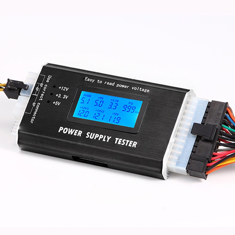 LCD Display Power Supply Tester 20/40Pin ATX BTX ITX PC-power Supplies Robust Voltage Tester Checker Diagnostic Tool