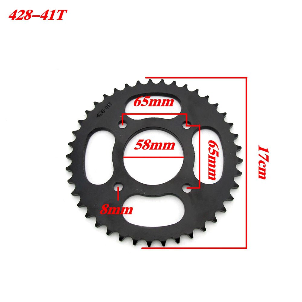428h kæde baghjul 37 tand 41t 58mm diameter til crf 50 xr50 dirt pit bike motorcykel motocross