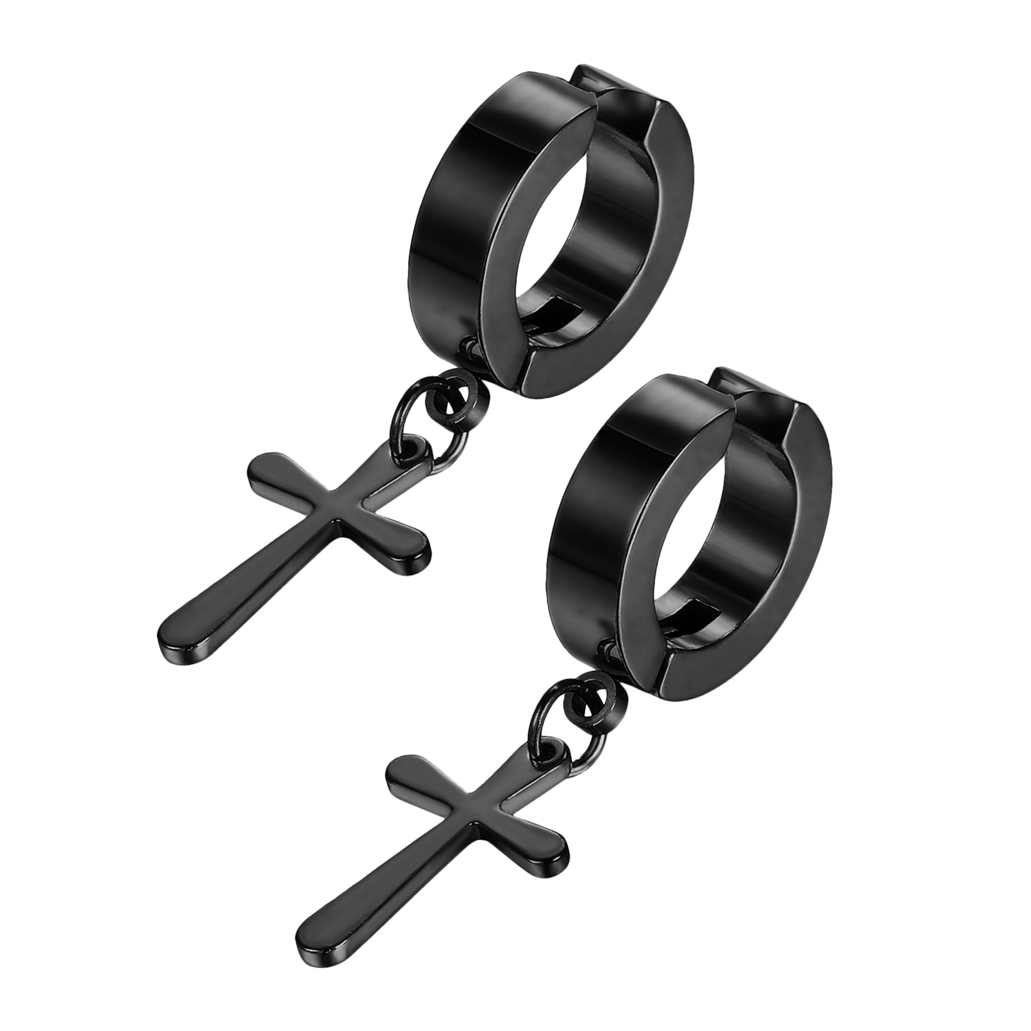 charme Unisex Edelstahl Kreuz Nicht-piercing Fallen Ohrringe Trend Gothic Punk Ohrstöpsel Für Männer Frauen Klassische Aretes