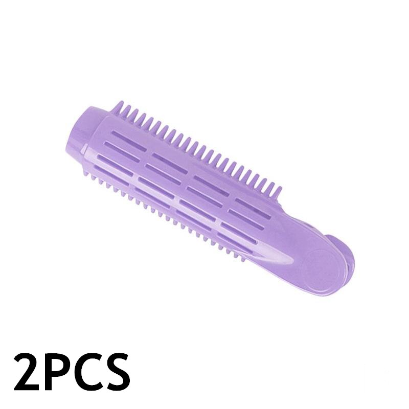 Volumizing Hair Root Clip Hair Curler Clips Clamps Roots Perm Rods Styling Rollers Natural Hair Styling Clip: Purple 2PCS