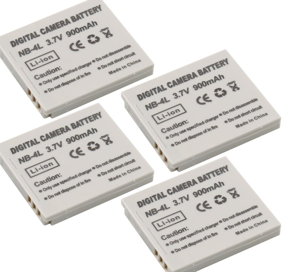 Batterie NB-4L Compatible Canon - Pour PowerShot SD200 à SD1400, TX1, VIXIA Mini - 1400mAh - 7