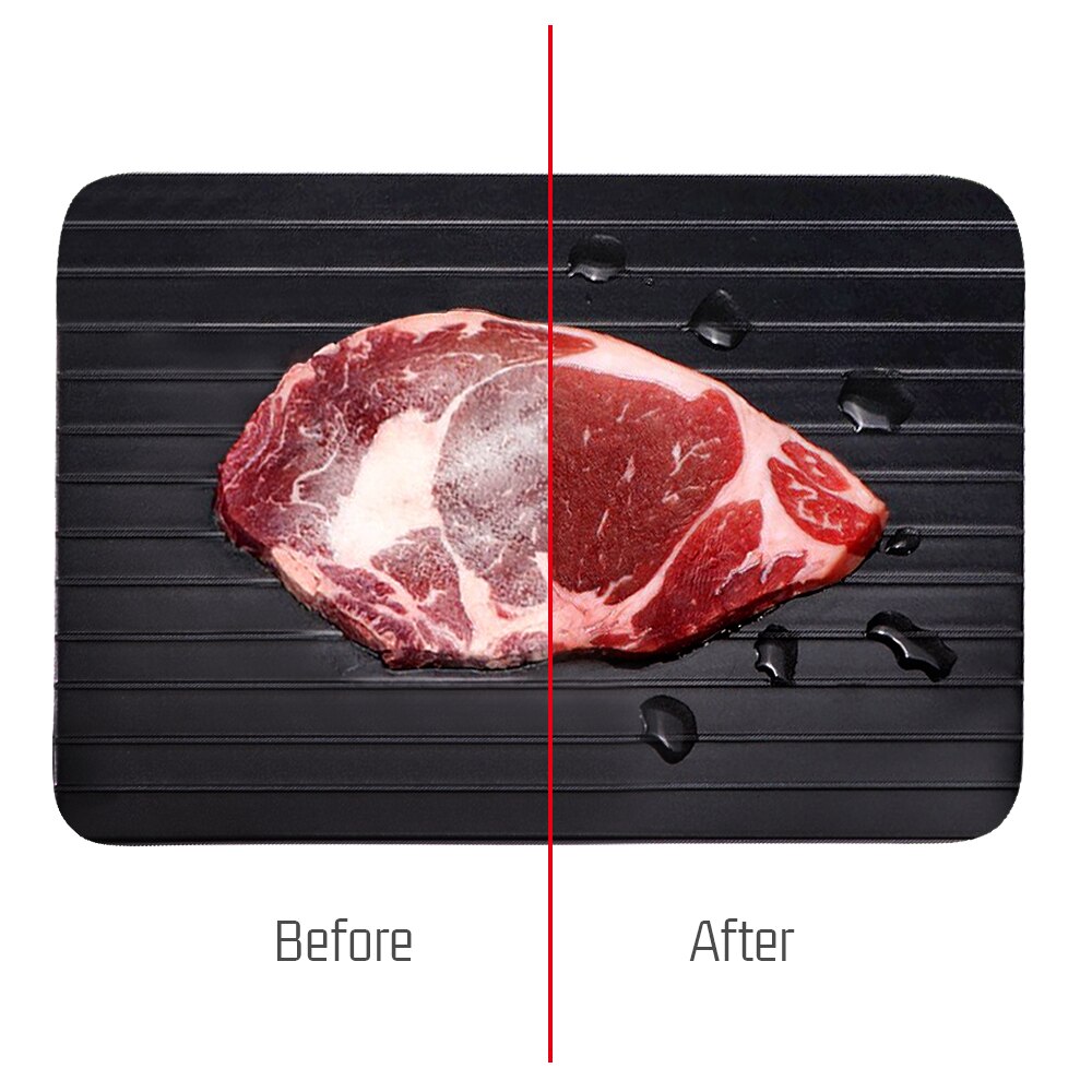 Rapid Defrosting Tray Thawing Plate for Frozen Food Defrost Steak Chicken Breast Bacon Aluminum Faster Defrosting Thawing Plate