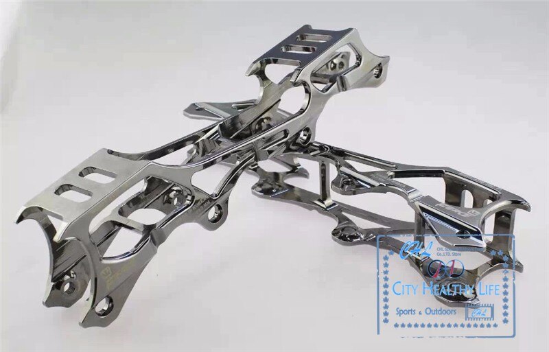 Cadre de skate en ligne à bascule, 243/231/219mm, pour patins à roulettes, type banane, arc-en-ciel coloré, convient pour slalom FSK: Silver / 219mm