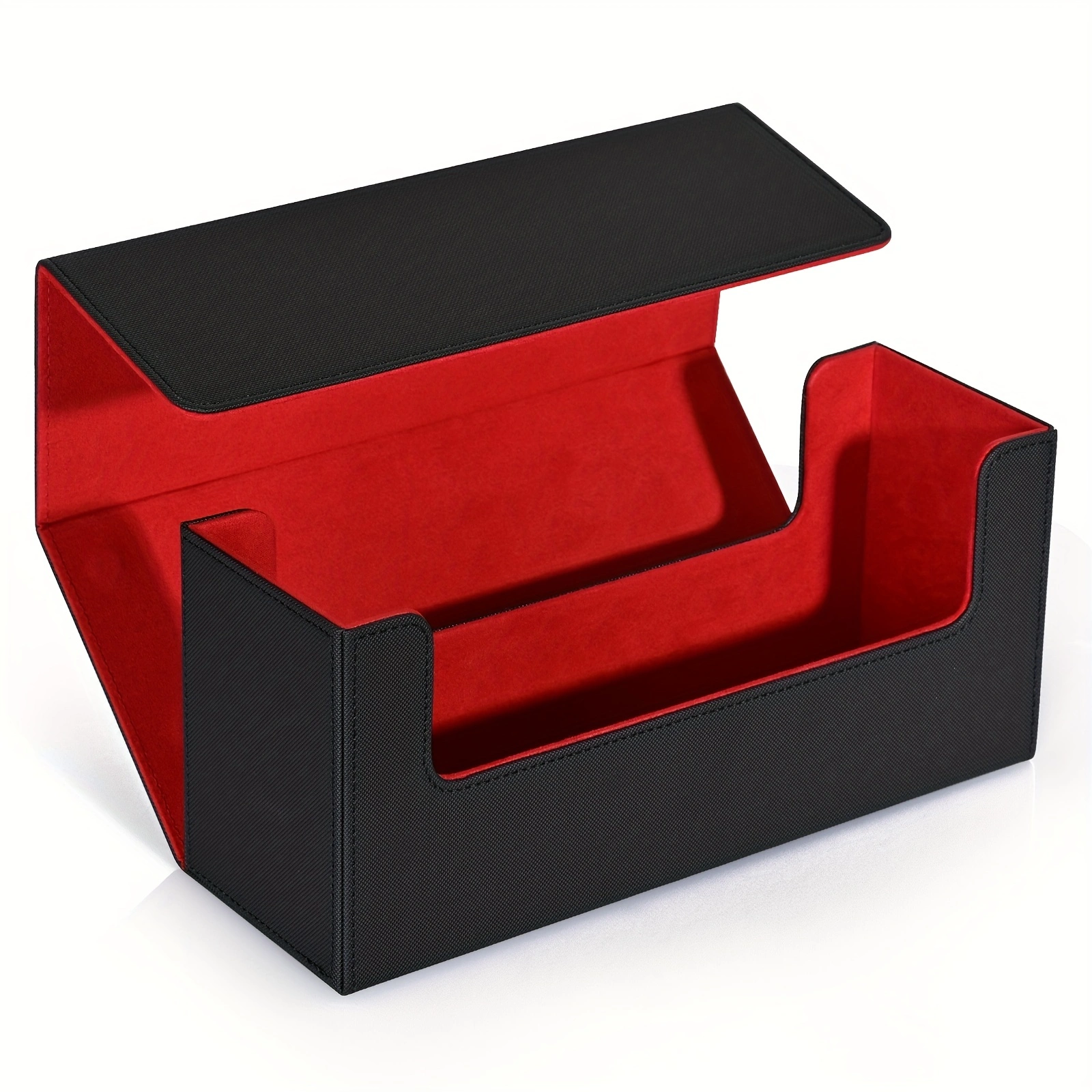 Caja de almacenamiento para tarjetas magnéticas, portatarjetas de 35PT, Compatible con tarjetas deportivas TCG, 36: Borgoña