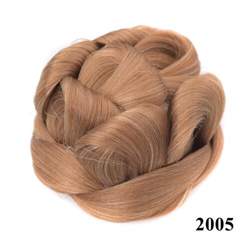 Naisten synteettiset hiukset nuttura clip-in häntä hiukset vaaleanväriset hiuspalat valkoiselle korkean lämpötilan kuidulle musta punottu chignon: 2005