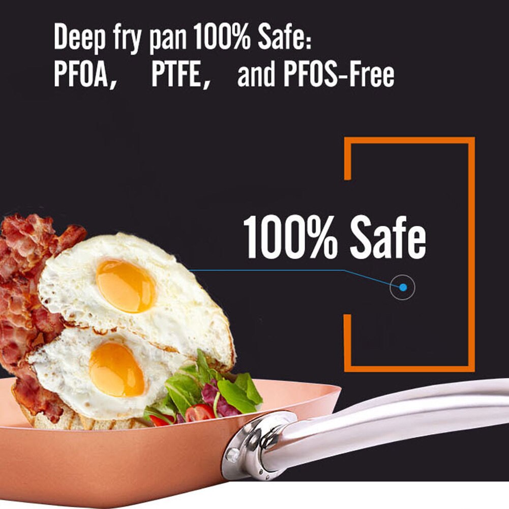 Square Frying Pan Non Stick Kitchen Cookware Safe Healthy Portable for Saute Grill Fry Bake and Broil food Essential HFing