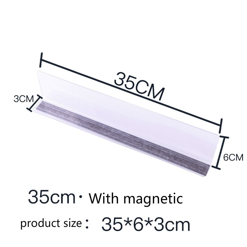 L-shape Commodities Separator Merchandise Guard Strip Supermarket Pvc Magnetic Clear Shelf Divider: 14