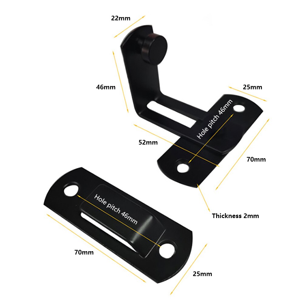 Barn Door Cast Steel Hook Latch Lock Decoration Right Angle Sliding Door Buckle