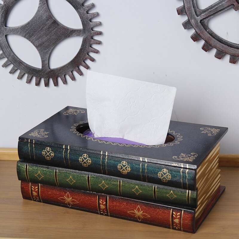 Retro pompbox simulatie houten boek handbeschilderd boekvormig kunstpapier pompbox