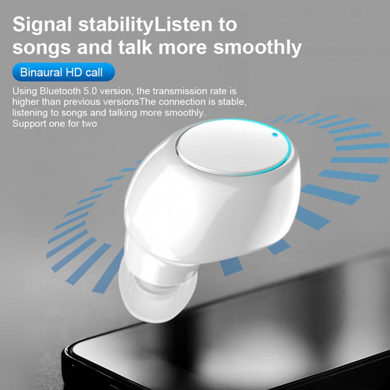 X6 trådlösa hörlurar mini 5.0 sportspelheadset med mikrofon trådlösa öronsnäckor för xiaomi bluetooth handsfree stereohörlurar