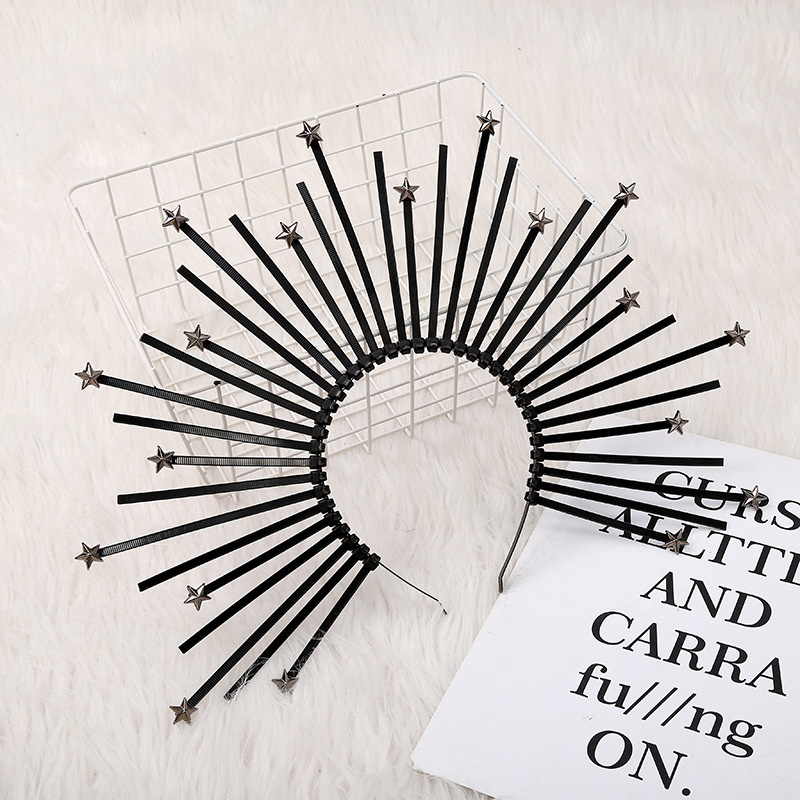 Bandeau couronne Lolita Cosplay, coiffe de déesse Halo, Costume de fête d'halloween, bandeau étoile Mary Halo, couvre-chef