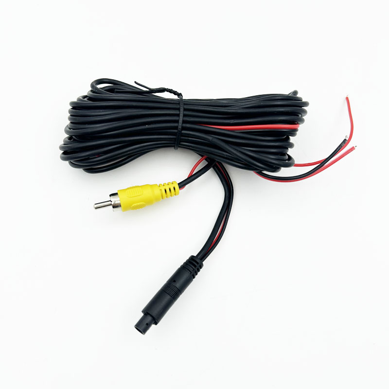 4 -stifts rca -videokabel för bakre kamera med videoutlösarkabel, bakre kamerakabel för parkeringsmonitor