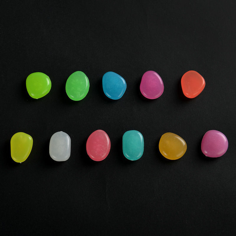 Exterior garden decoration glow in the dark pebbles Non-toxic and non-fading resin luminous stone outdoor decor garden stones