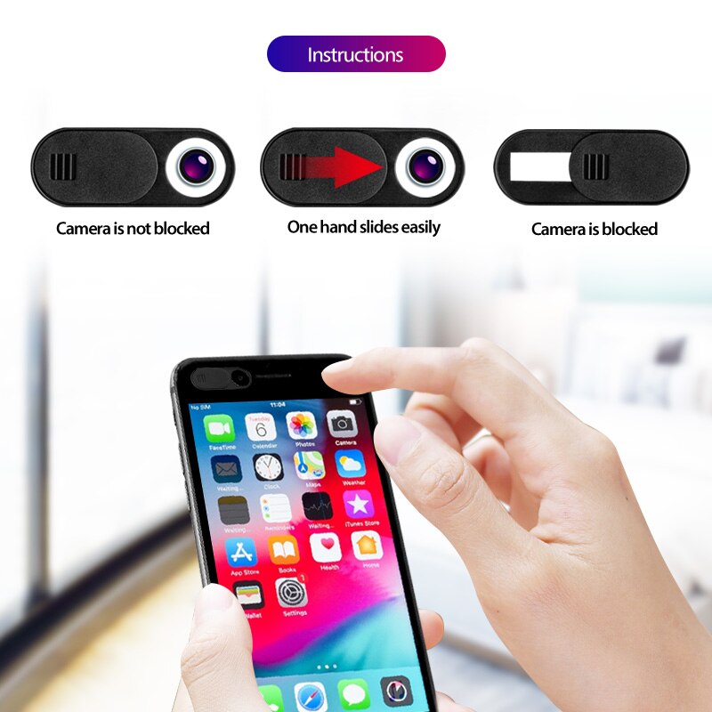 Camera Cover Sluiter Magneet Slider Metalen Webcam Cover Voor Pad Tablet Web Laptop Pc Camera Mobiele Telefoon Lenzen Privacy Sticker