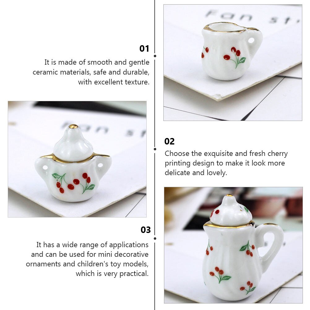 2 Sets Delicate Afternoon Tea Model Fairy House DIY Props Mini Tea Set Model