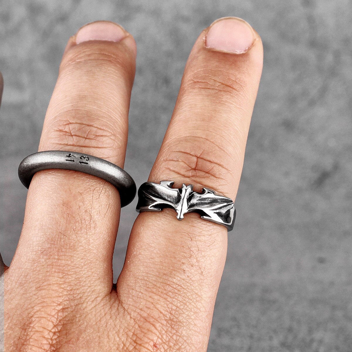 Anillos góticos de acero inoxidable para hombre y mujer, joyería Punk bonita y única para mujer, novio, motorista, ,