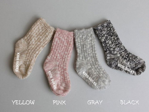 Chaussettes antidérapantes pour enfants | Chaussettes chaudes et douces, pour garçons et filles 0 à 4T, couleur unie, couleur bonbon, antidérapantes