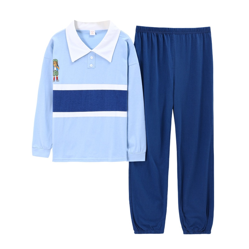 Pijamas nuevos de algodón de manga larga para mujer, ropa exterior de estilo coreano, suelta e informal, de talla grande, para el hogar, primavera y otoño