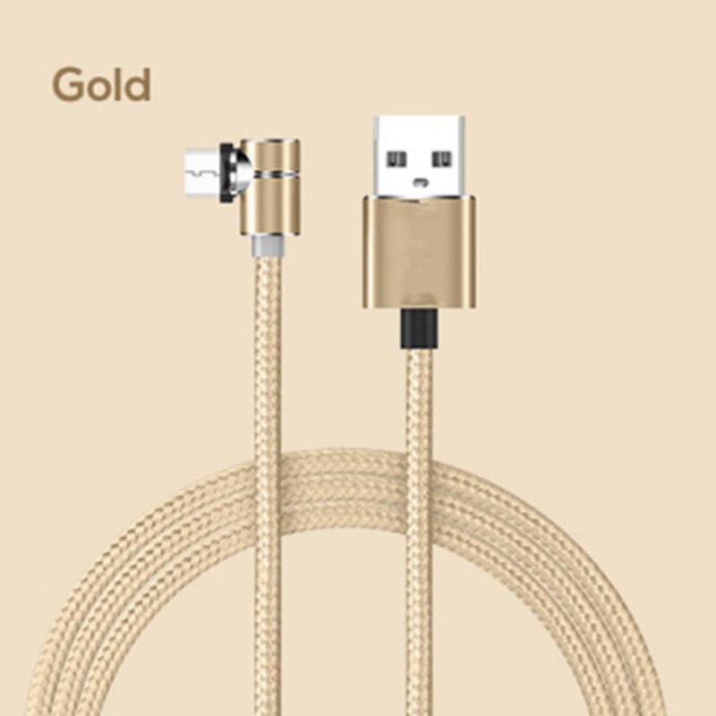 Micro usb type c latauskaapeli iphonelle samsung xiaomi redmi mangetic lataus usb kaapeli 90 asteen laturi microusb johto: Kulta- / Omenalle
