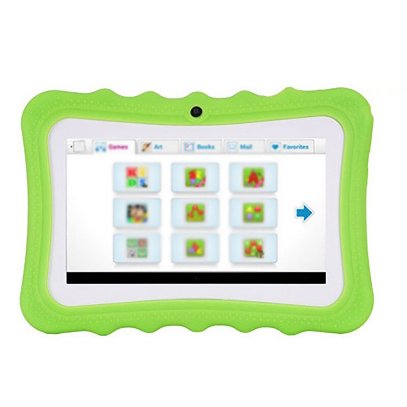 7 Inch Kids Tablet Android Dual Camera Wifi Onderwijs Game Voor Jongens Meisjes Eu Us Plug Muziek Voor kinderen Student: Green US PIug