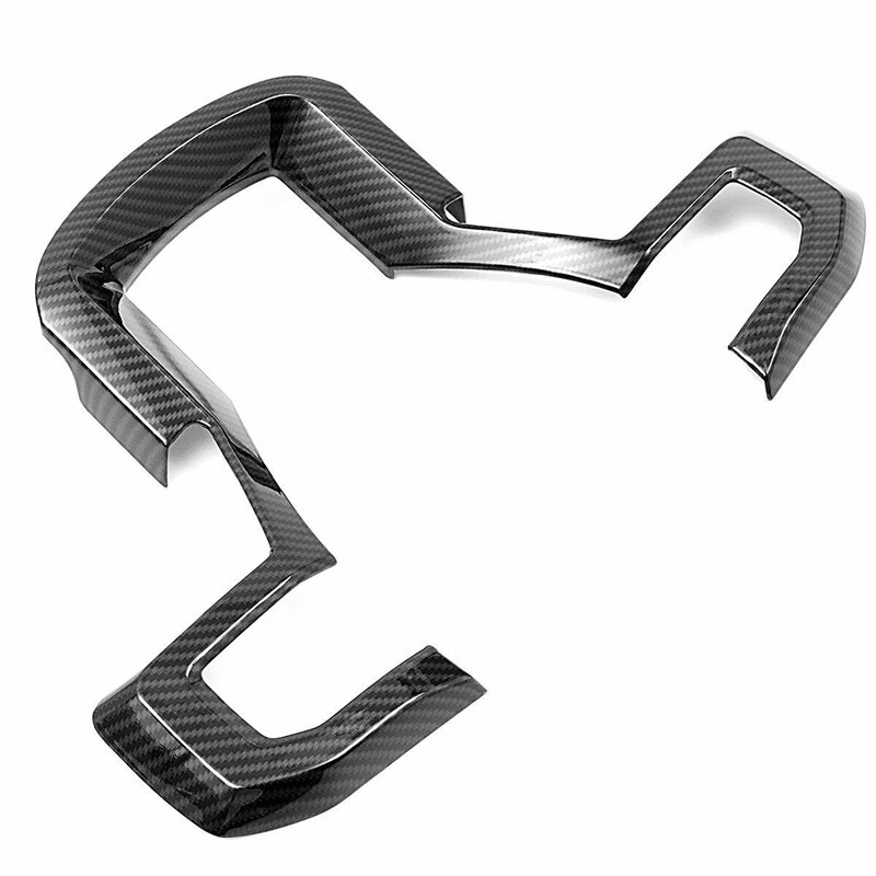 Auto koolstofvezel stuurwiel sierlijst paneel afdekking voor ford  f150 accessoires