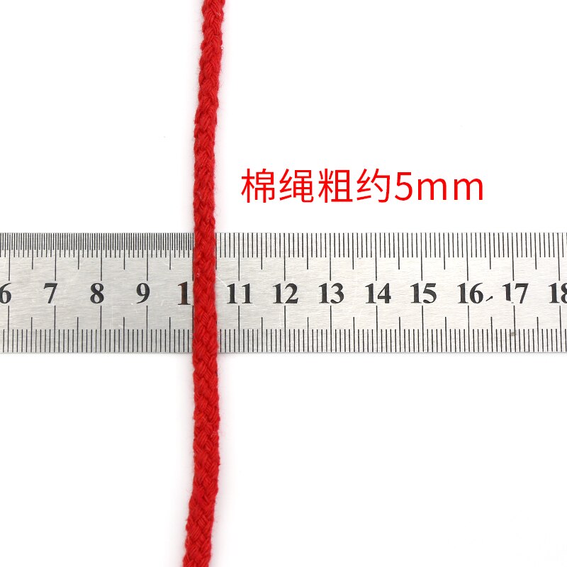 5mm Katoenen Touw Craft Decoratieve Twisted Cord Touw voor Handgemaakte Decoratie DIY Lanyard Ficelles Couleurs Draad Koord 5yards