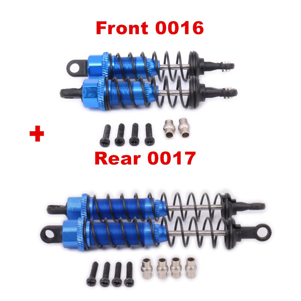 Alloy 96mm Front & Rear Shock Absorber Oil Filled Damper For Rc Model Car 1-12 Wltoy 12428 12423 0016 0017 Truck Short parts: 001617NB