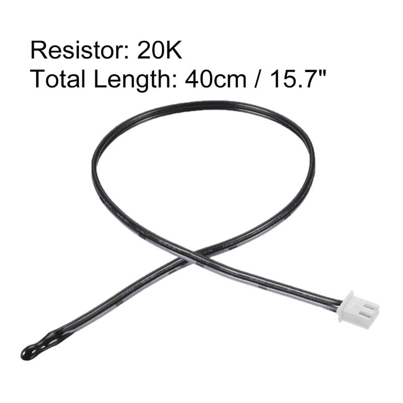 Sonda Termistor NTC de 100 pulgadas, Sensor de temperatura sensible a la temperatura epoxi para aire acondicionado, 5K, 10K, 15K, 20K, 25K, 50K, 15,7 K, 20 Uds.: 20K 20Pcs