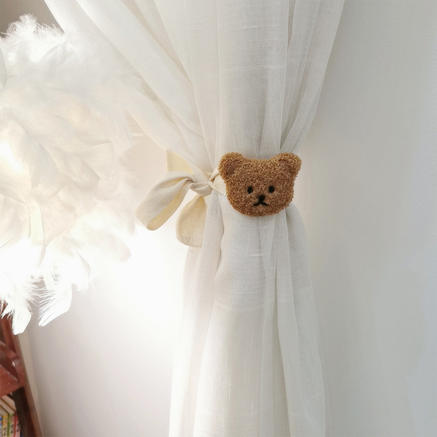 Ins style home decor bear-shaped curtain ties curtain clips children's room decorative curtain hanger curtain accessories