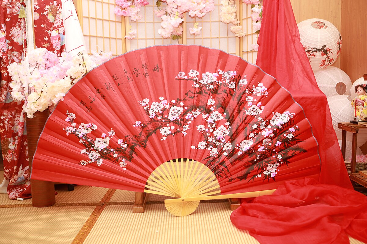 Super Big Large Huge Chinese Paper Fan Decoration Hang Wall In National Customs Wedding Arrangement