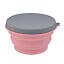 Collapsible Silicone Bowl & Lid 500ML Foldable Camping Picnic Food Storage Containers Portable: Red